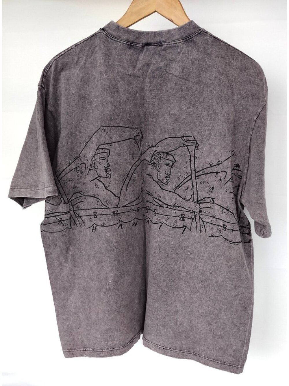 Crazy Shirts Hawaii Rowing Vintage Combed Cotton Tee Shirt Grey XL - Picture 3 of 9